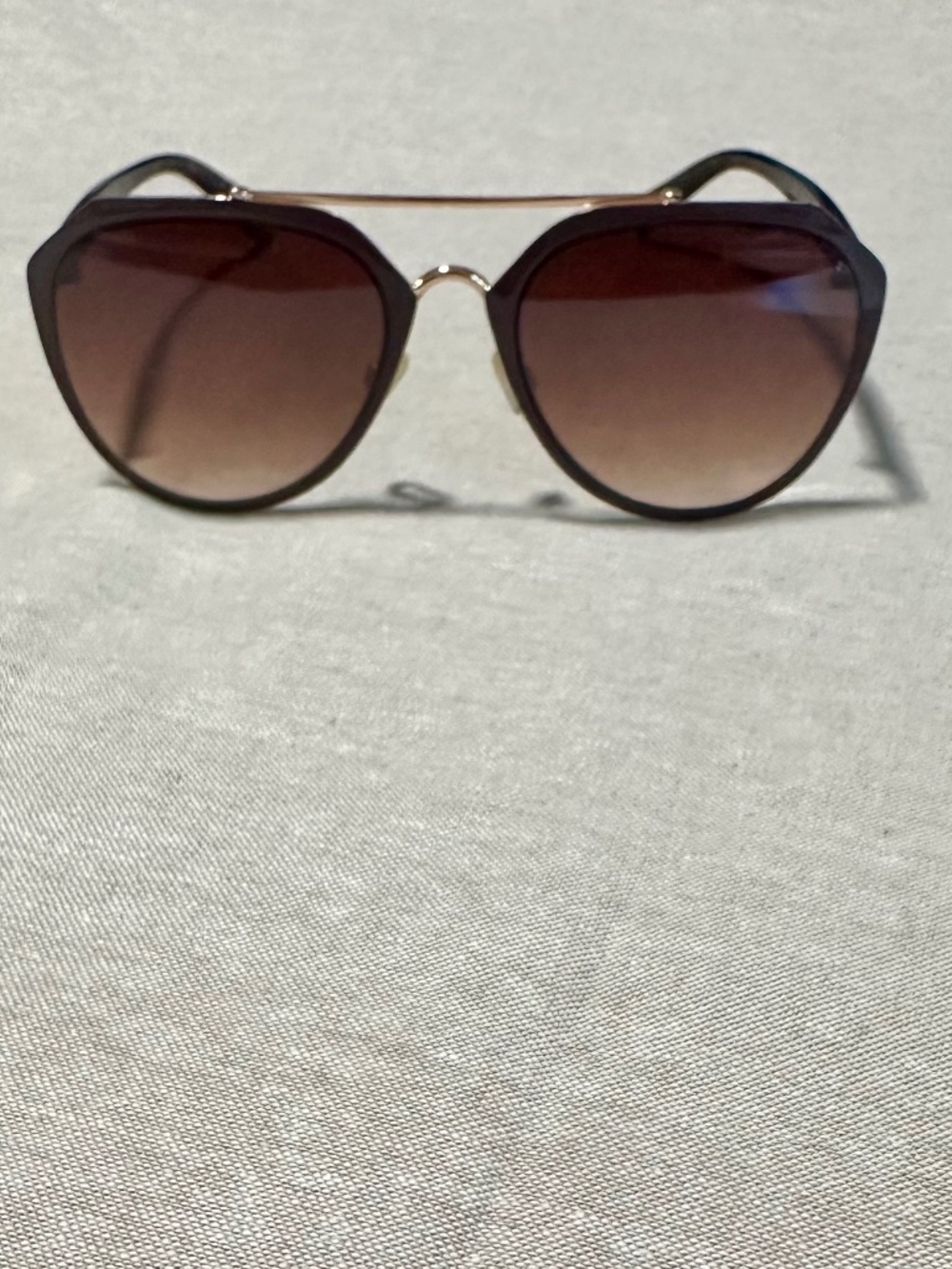 Nanette Lepore Oversized Geometric Sunglasses Brown Tortoise Gold Tone